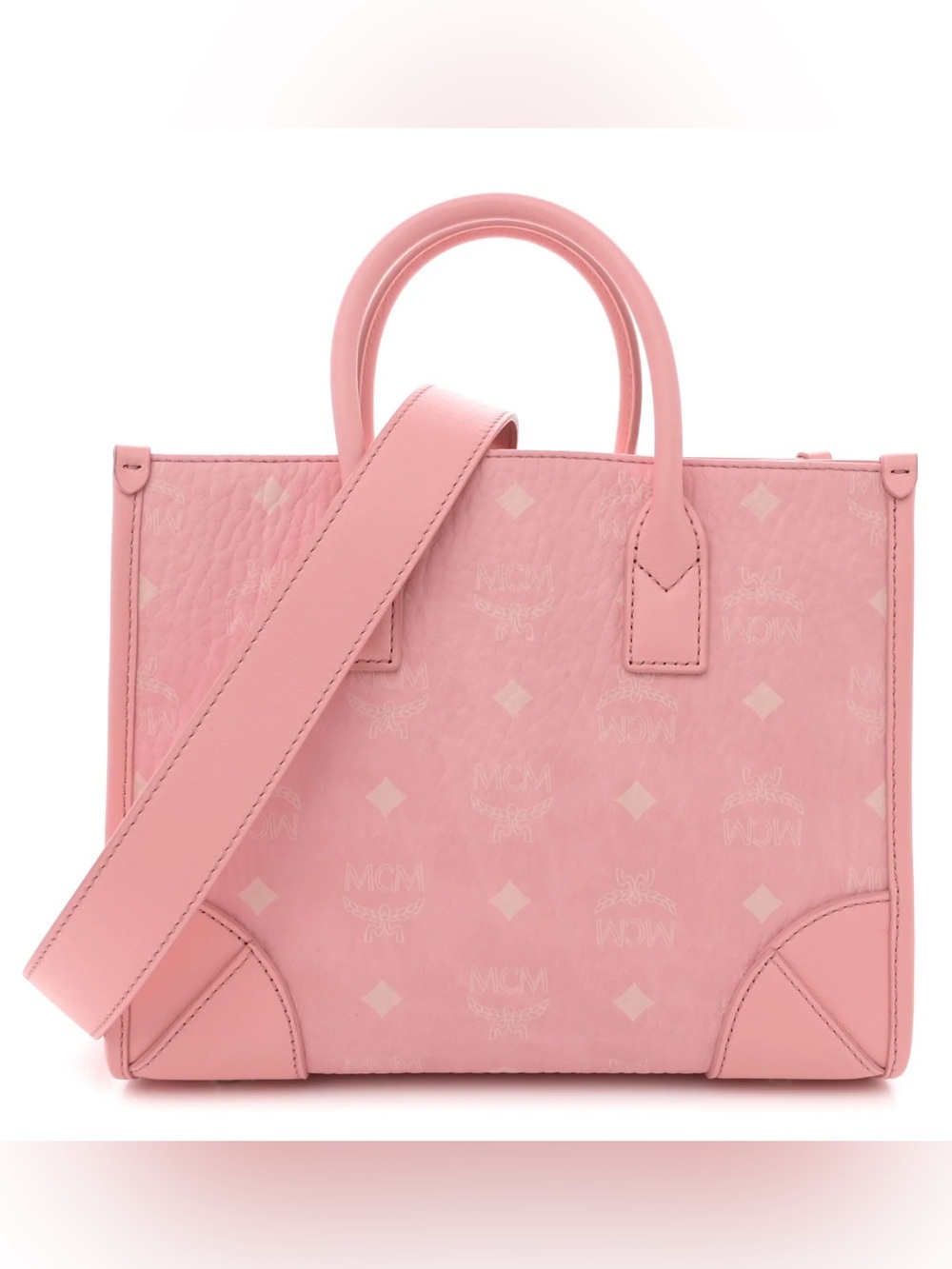MCM Limited Visetos Pink Edition
Shoulder Tote Bag Small, Women's